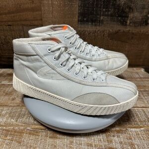 Tretorn Mid Top Sneakers Men’s US 8.5 White Textile Leather Casual Shoes